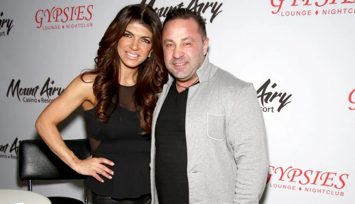 Teresa Giudice, (L) star of The Real Houswives of New Jersey, and Joe Giudice appears at Mount Airy Resort Casino for a book signing and meet and greet in Mount Pocono City on March 5, 2016.  (Paul Zimmerman/Getty Images for Mount Airy Casino Resort)