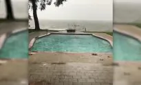 Video: Florida Man Takes a Swim in Pool Before Hurricane Michael
