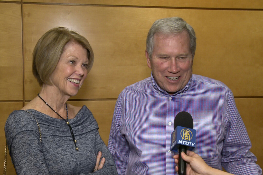 James and Terri Nelson at the Music Center at Strathmore, North Bethesda, Maryland, on Oct. 10, 2018. "It's fabulous. ... You feel like you're in heaven," said Ms. Nelson, a retired federal employee. (NTD Television)