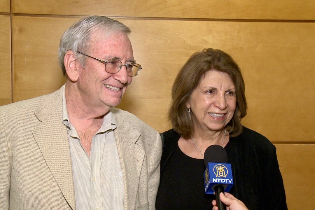 Charles Stansfield, a retired researcher and businessman, and Charlene Rivera, a retired professor and former executive director of the George Washington University Center for Equity and Excellence in Education, enjoyed Shen Yun Symphony Orchestra at the Music Center at Strathmore, North Bethesda, Maryland, on Oct. 10, 2018. (NTD Television)