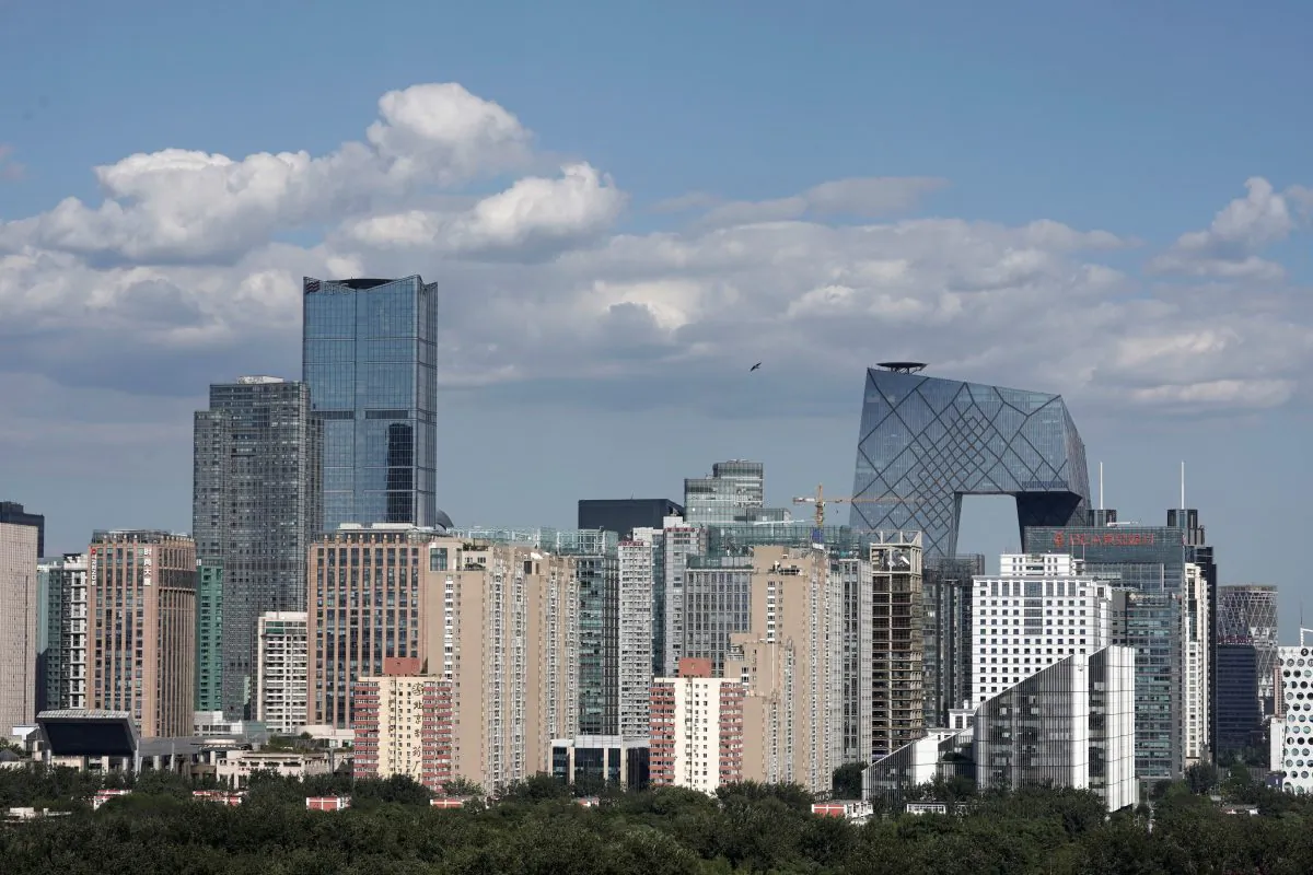 The skyline of Beijing's central business district on a sunny day on Sept. 7, 2018. (Jason Lee/Reuters)