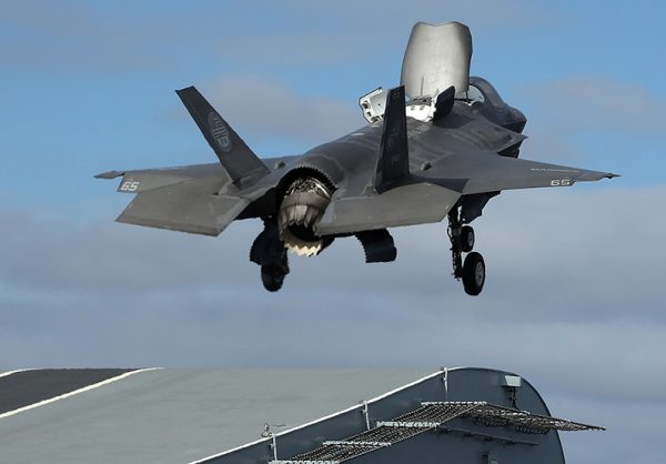 A new F-35B Lightning fighter jet takes off