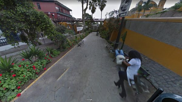 Woman with man in Barranco