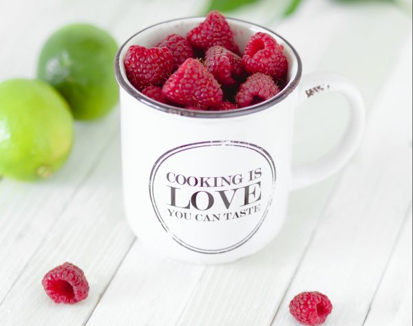 cup of raspberries