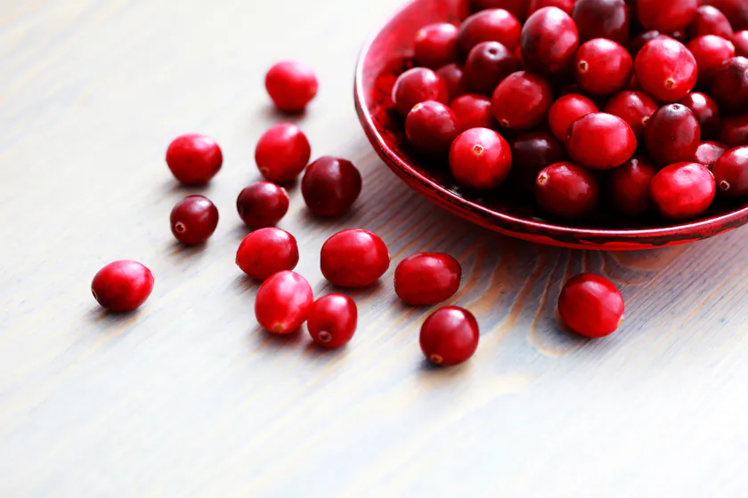 Cranberries are rich with antioxidants, scoring even higher than blueberries and blackberries on the ORAC scale.