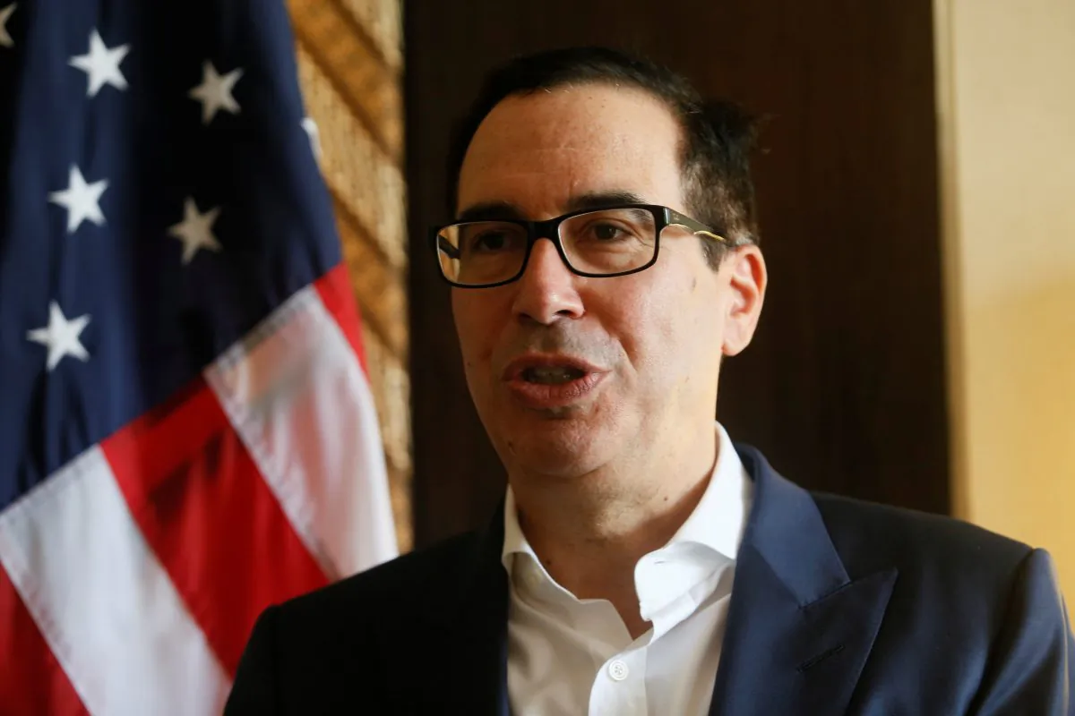 U.S. Secretary of Treasury Steven Mnuchin speaks during an interview with Reuters at the International Monetary Fund World Bank Annual Meeting in Nusa Dua, Bali, Indonesia, on Oct. 12, 2018. (Johannes P. Christo/Reuters)