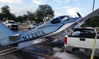 Light Plane Crash-Lands on Car in Texas Parking Lot