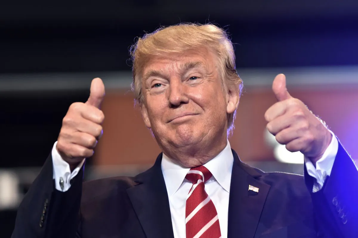 President Donald Trump speaks at a "Make America Great Again" rally in Phoenix, Arizona, on Aug. 22, 2017. (NICHOLAS KAMM/AFP/Getty Images)