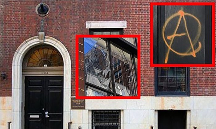 The Metropolitan Republican Club is vandalized