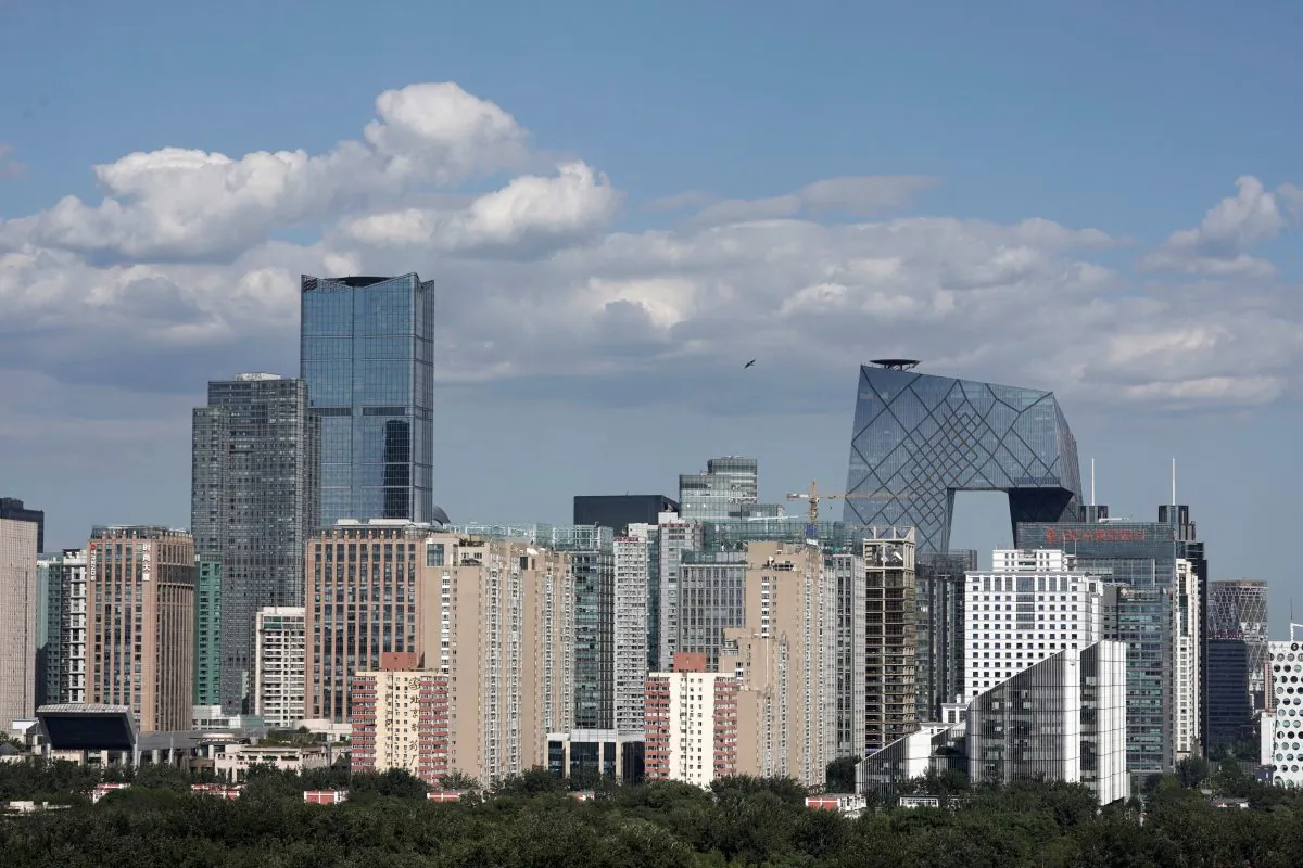 The skyline of Beijing's central business district on a sunny day in China on Sept. 7, 2018. (Jason Lee/Reuters)