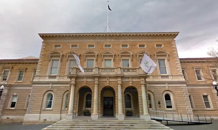 A screenshot from Google Maps shows Hobart Town Hall in Australia. (Screenshot via Google Maps)