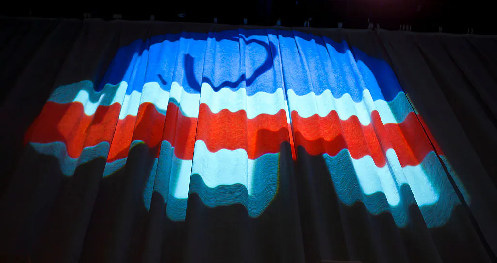 A projected elephant, the logo of the Republican party, is seen in a Dec. 15, 2018 file photo. (L.E. Baskow/AFP via Getty Images)