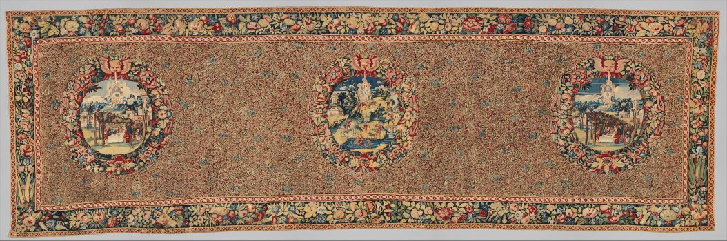 Mille-fleurs tapestry with three medallions