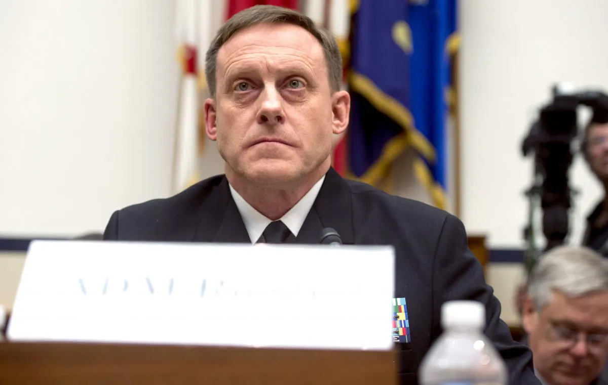 Admiral Mike Rogers, Director of the National Security Agency (NSA), before Congress on May 23, 2017. (SAUL LOEB/AFP/Getty Images)