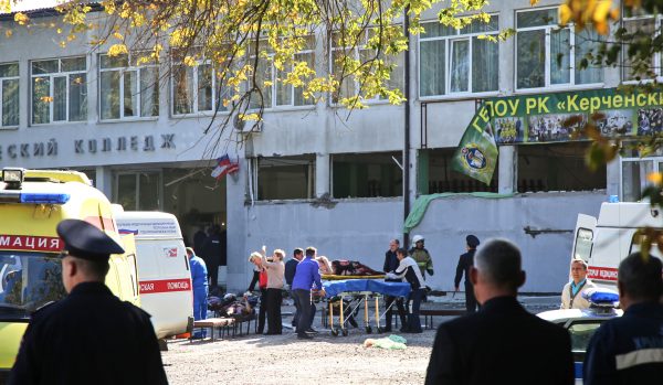 Rescuers injured victim blast Kerch