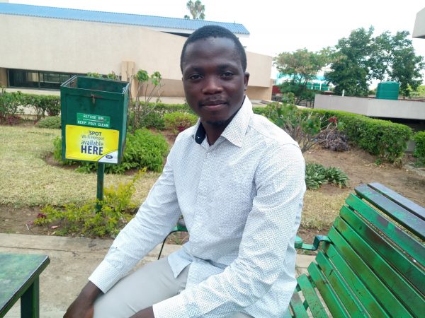 Gift Kingstone, 22, a student at Malawi Polytechnic