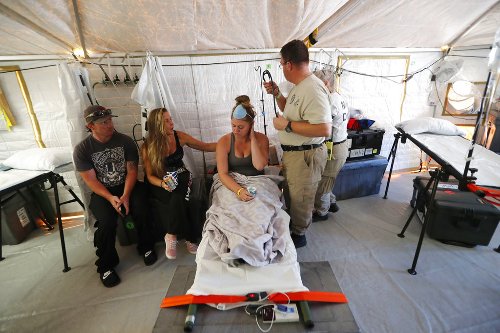 Aleeah Racette receives medical treatment