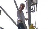 Man in Custody After Six Hours Atop a Cell Tower