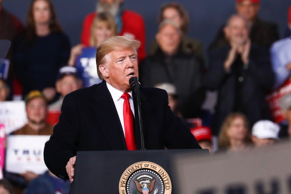 President Donald Trump at a Make America Great Again rally in Missoula, Montana, on Oct. 18, 2018.