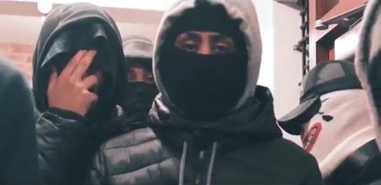 Jordan Bedeau, a member of 1011, in the "No Hook" drill music video