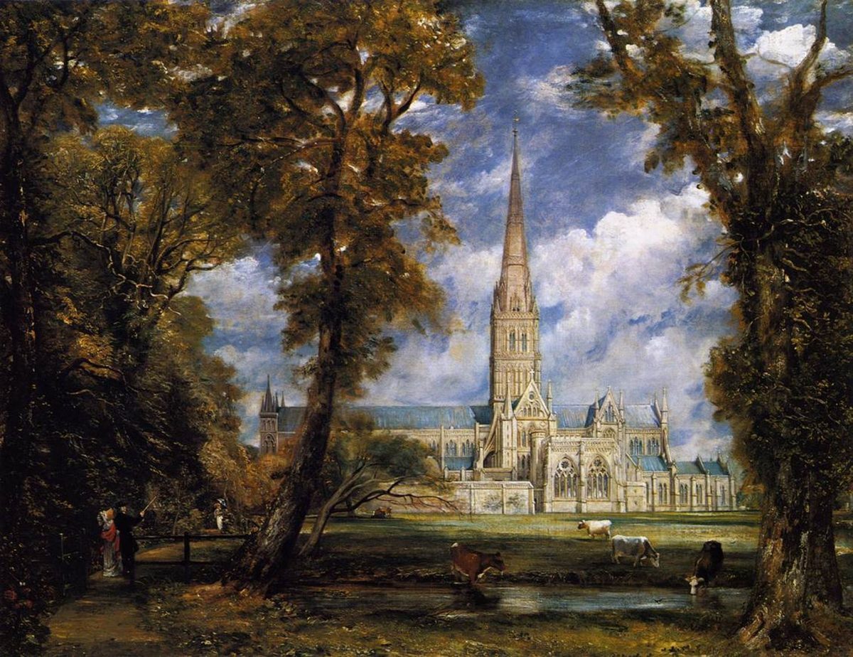 “Salisbury Cathedral,” circa 1825, by John Constable. (Public Domain)

