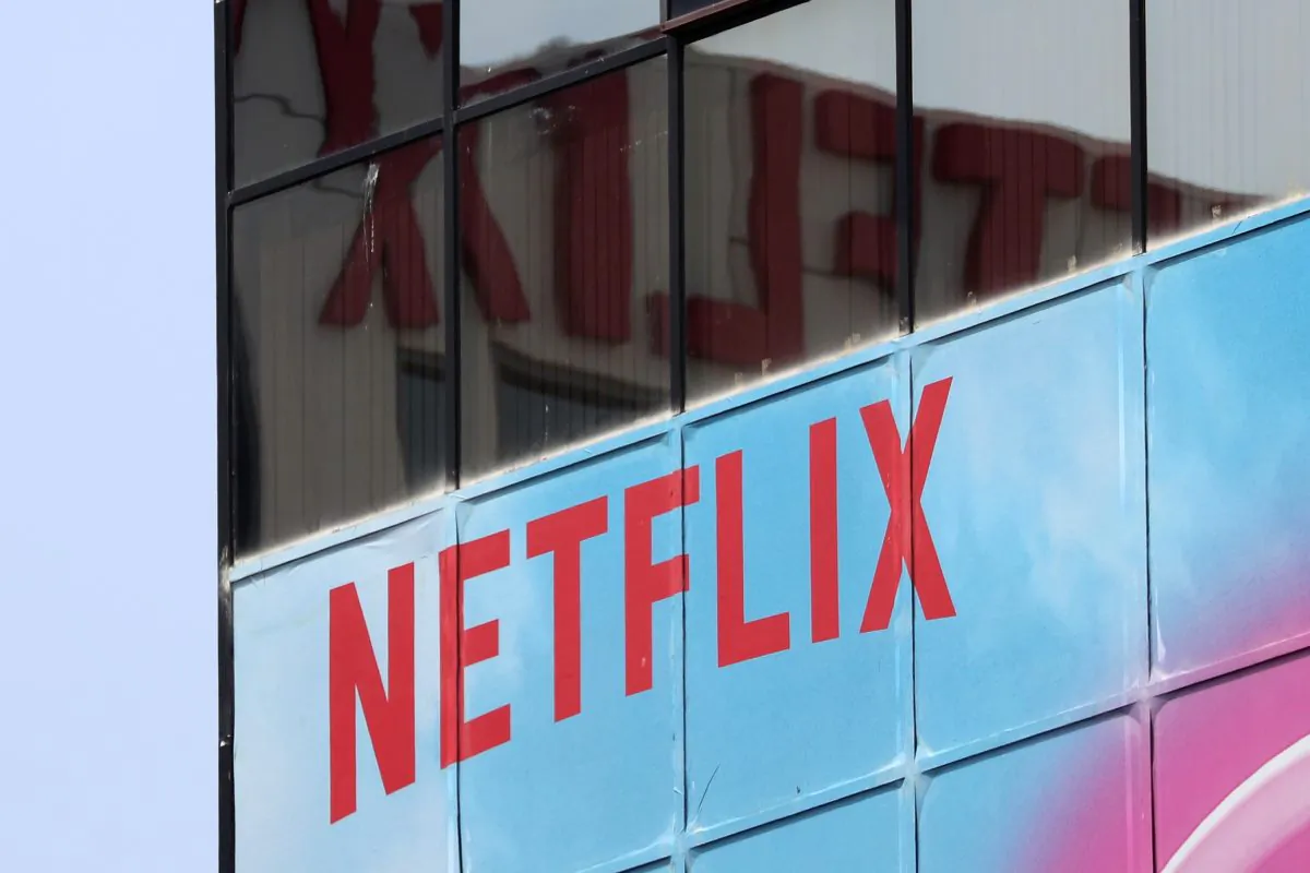 The Netflix logo is seen on their office in Hollywood, Los Angeles, Calif., Jul. 16, 2018. (Reuters/Lucy Nicholson)