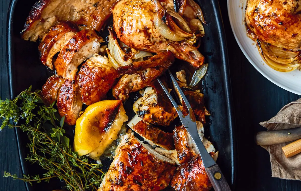 Herb-Butter Chicken. (Ellen Silverstein)