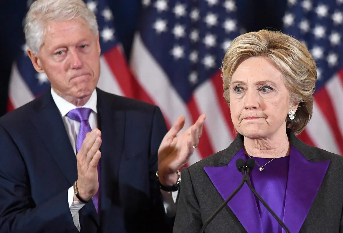 Hillary Clinton delivers her concession speech in New York on Nov. 9, 2016. (Jewel Samad/AFP/Getty Images)