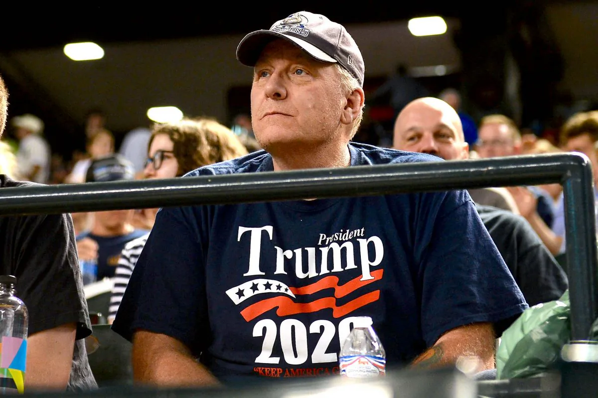 Curt Schilling watches the MLB game between the San Francisco Giants and Arizona Diamondbacks at Chase Field in Phoenix, Arizona, on August 3, 2018. (Jennifer Stewart/Getty Images)