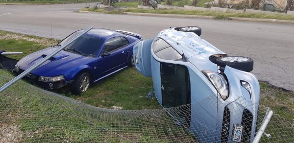 Damaged cars Super Typhoon Yutu