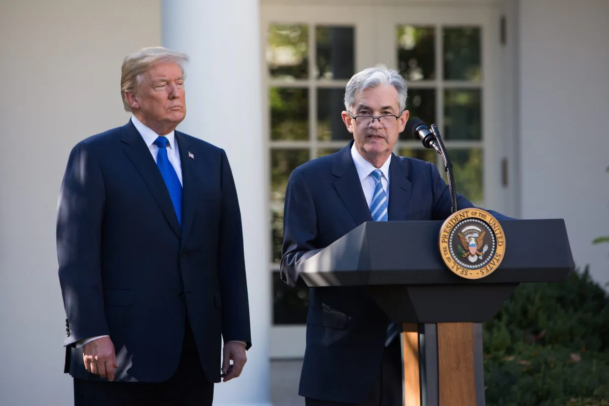 President Donald Trump announces Jerome Powell as the new chairman of the U.S. Federal Reserve in the Rose Garden of the White House in Washington on Nov. 2, 2017. (Samira Bouaou/ The Epoch Times)