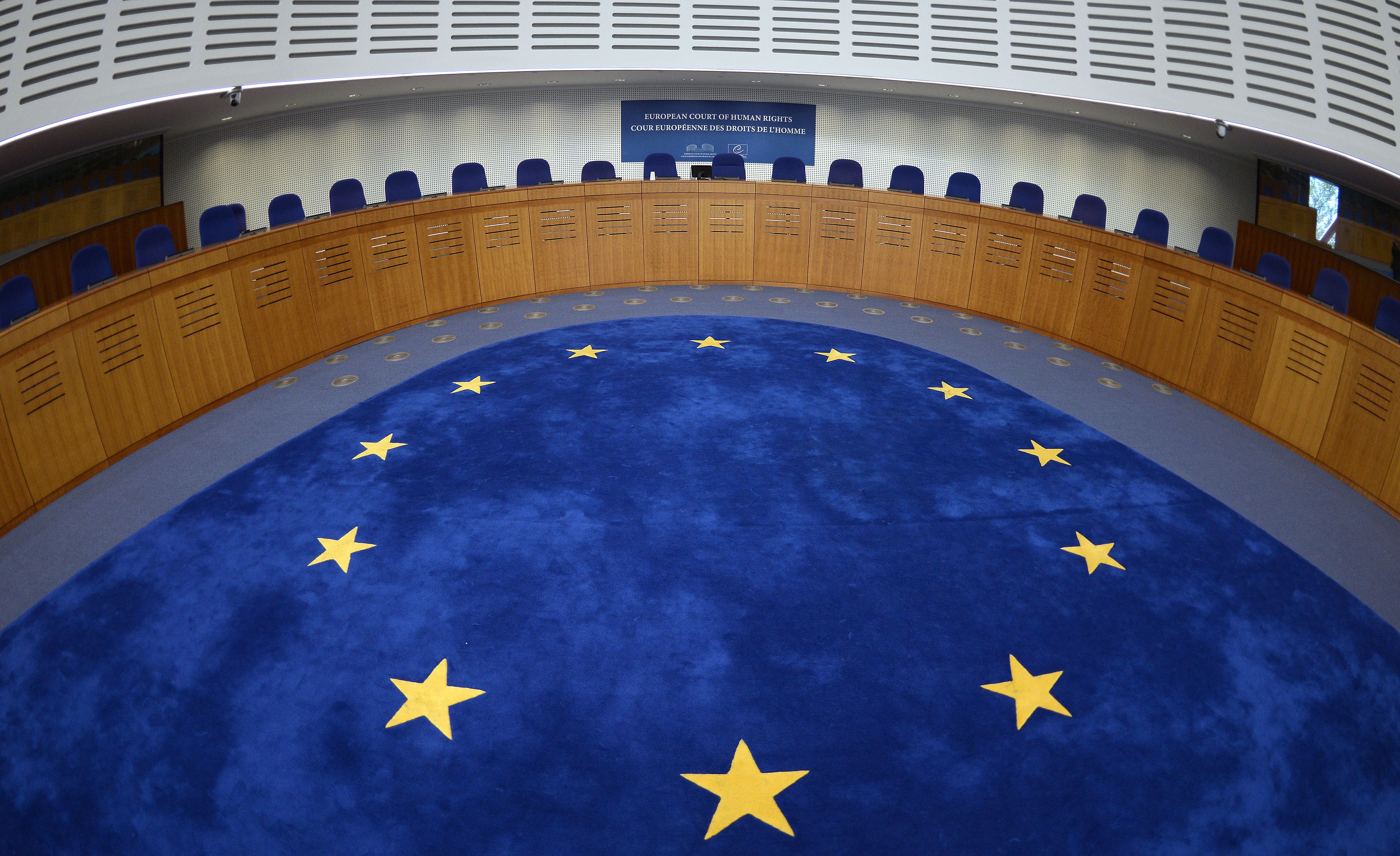 The audience room of the European Court for Human Rights