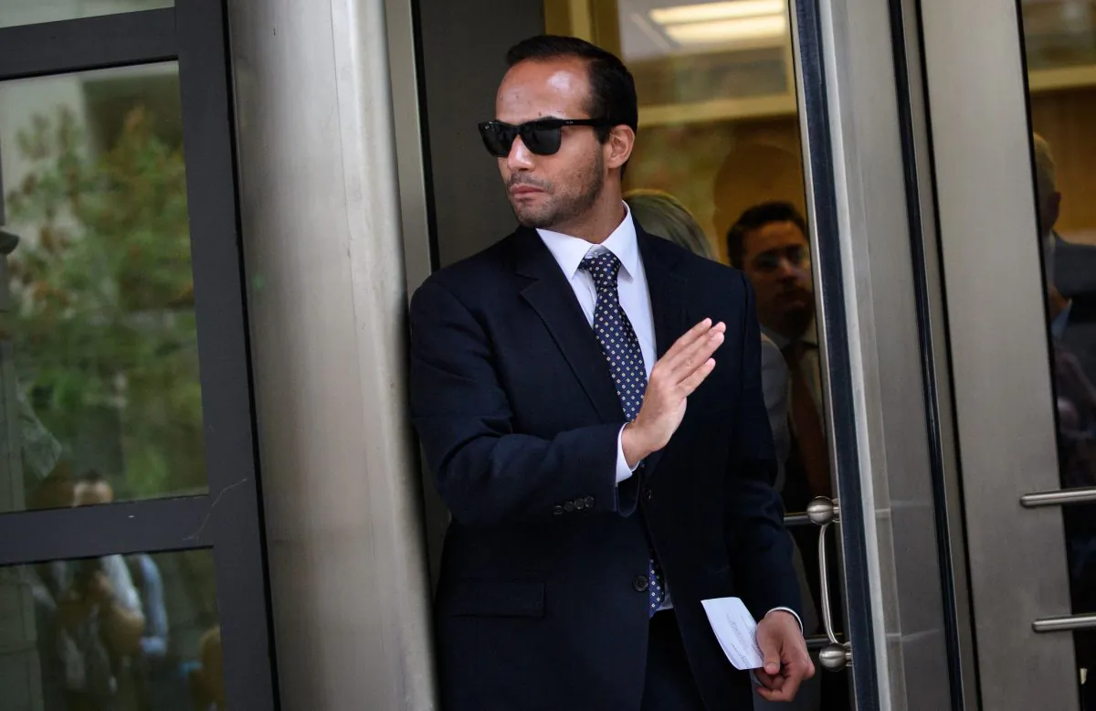 Foreign policy advisor to US President Donald Trump's election campaign, George Papadopoulos leaves the US District Courts after his sentencing in Washington, DC on Sept. 7, 2018. (Photo by Mandel Ngan/AFP)        