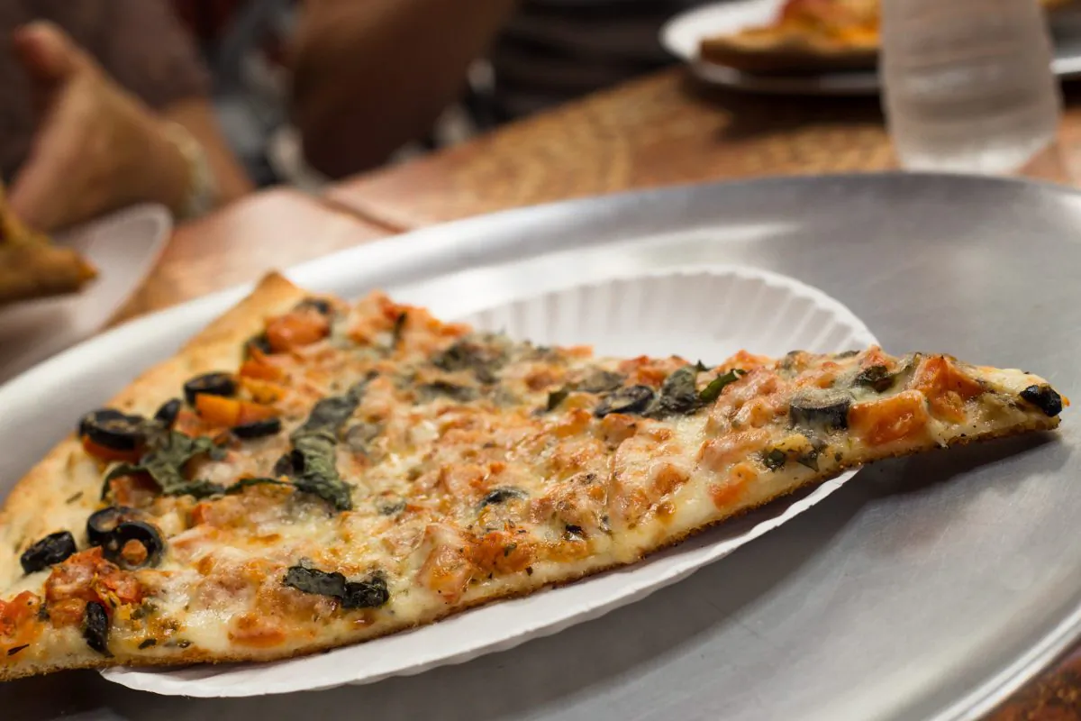 Slice of traditional New York Style pizza. (Shutterstock) 