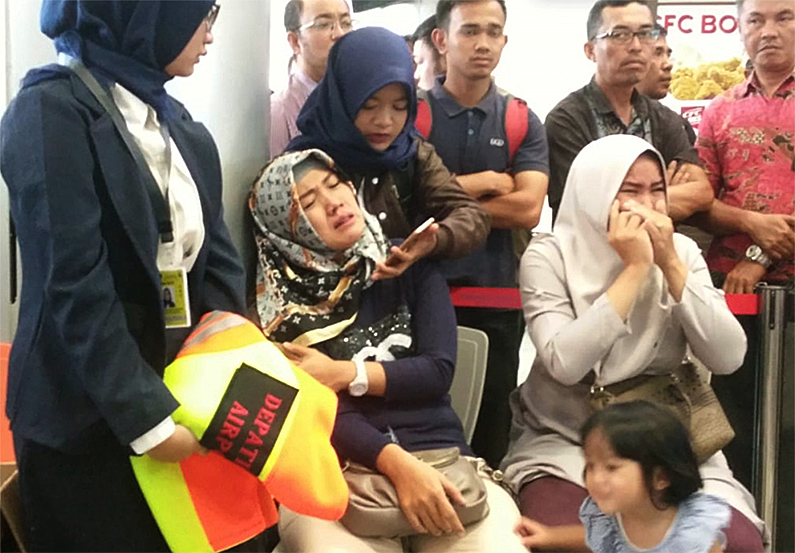 Relatives of passengers of Lion Air flight JT610