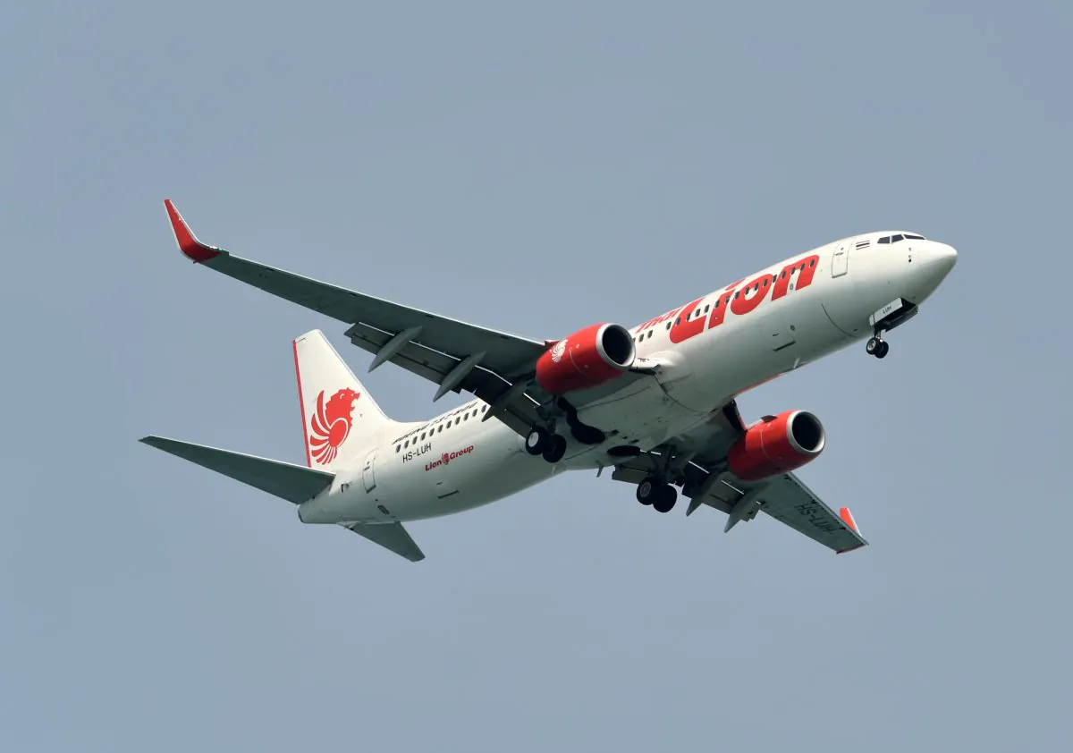 A Lion Air Boeing 737-800 plane prepares to land. (Rosland Rahman/AFP/Getty Images)