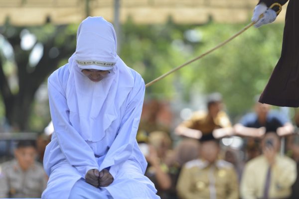 woman caned under sharia law