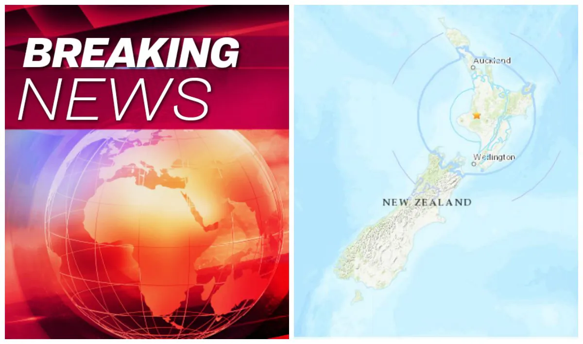 Location of 6.0 Earthquake in the North Islands of New Zealand. (United States Geological Survey)