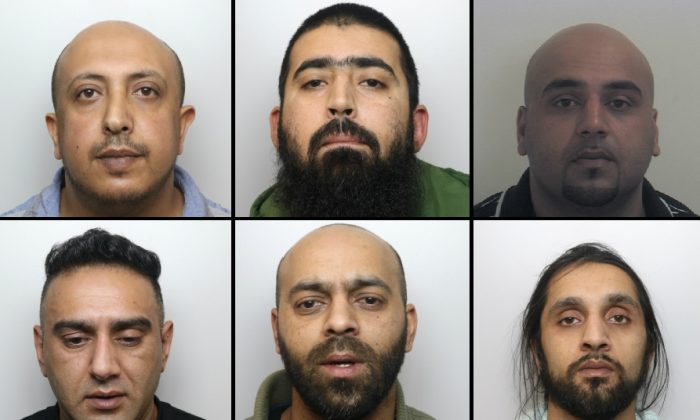 The six men convicted of sexually abusing underage girls in Rotherham. From top left-right: El-Hakam, Akhtar, Asif Ali, and bottom left-right: Kurshid, Yousaf, Tanweer Ali. (National Crime Agency)
