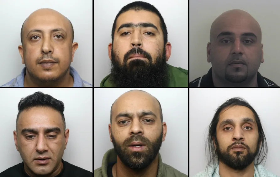 The six men convicted of sexually abusing underage girls in Rotherham. From top left-right: El-Hakam, Akhtar, Asif Ali, and bottom left-right: Kurshid, Yousaf, Tanweer Ali. (National Crime Agency)