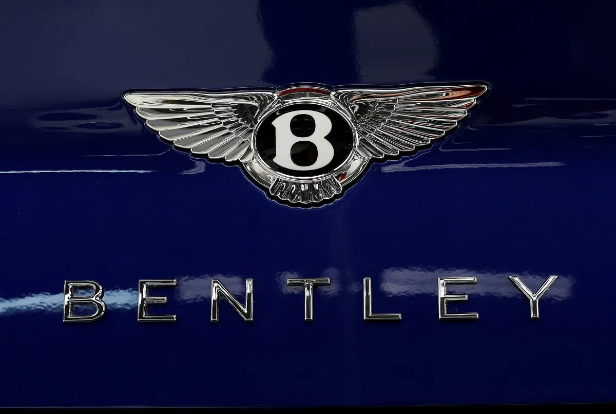 The boot badge is displayed on a Bentley Continental GT at the luxury automakers's manufacturing facility in Crewe, Britain Oct.15, 2018. (Darren Staples/Reuters)