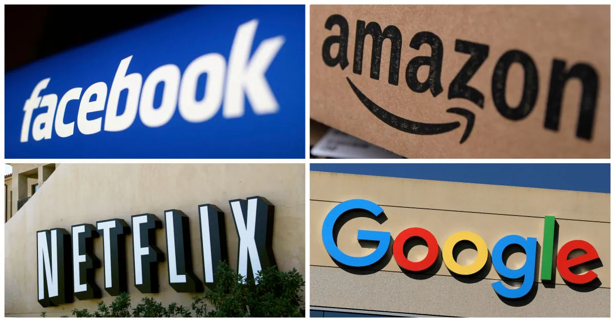 Facebook, Amazon, Netflix, and Google logos are seen in this combination photo. (Reuters/File Photo)