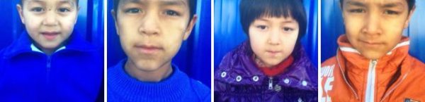 Abdukadir's four children after 17 days in kindergarten