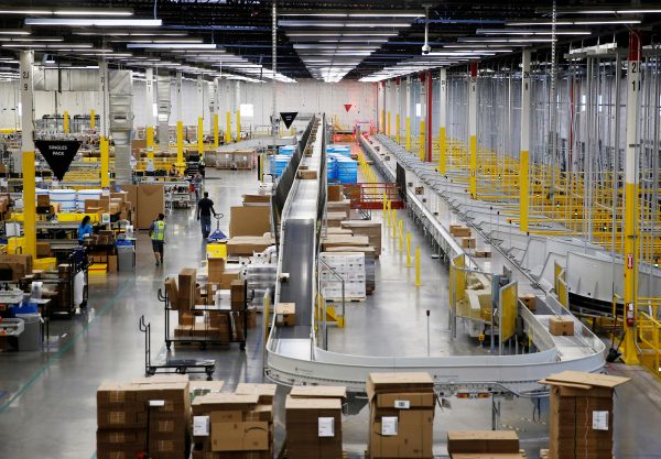 The ship sorter automatically feeds packages