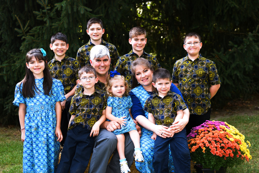 Cameroon American Missionary Charles Wesco pictured with his family