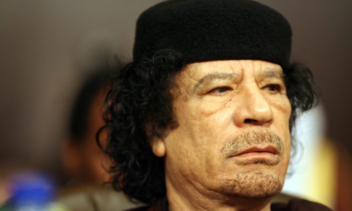 Libyan dictator Muammar Gaddafi attends the opening of the Arab Summit on March 29, 2008. (Sarah Malkawi/Getty Images)