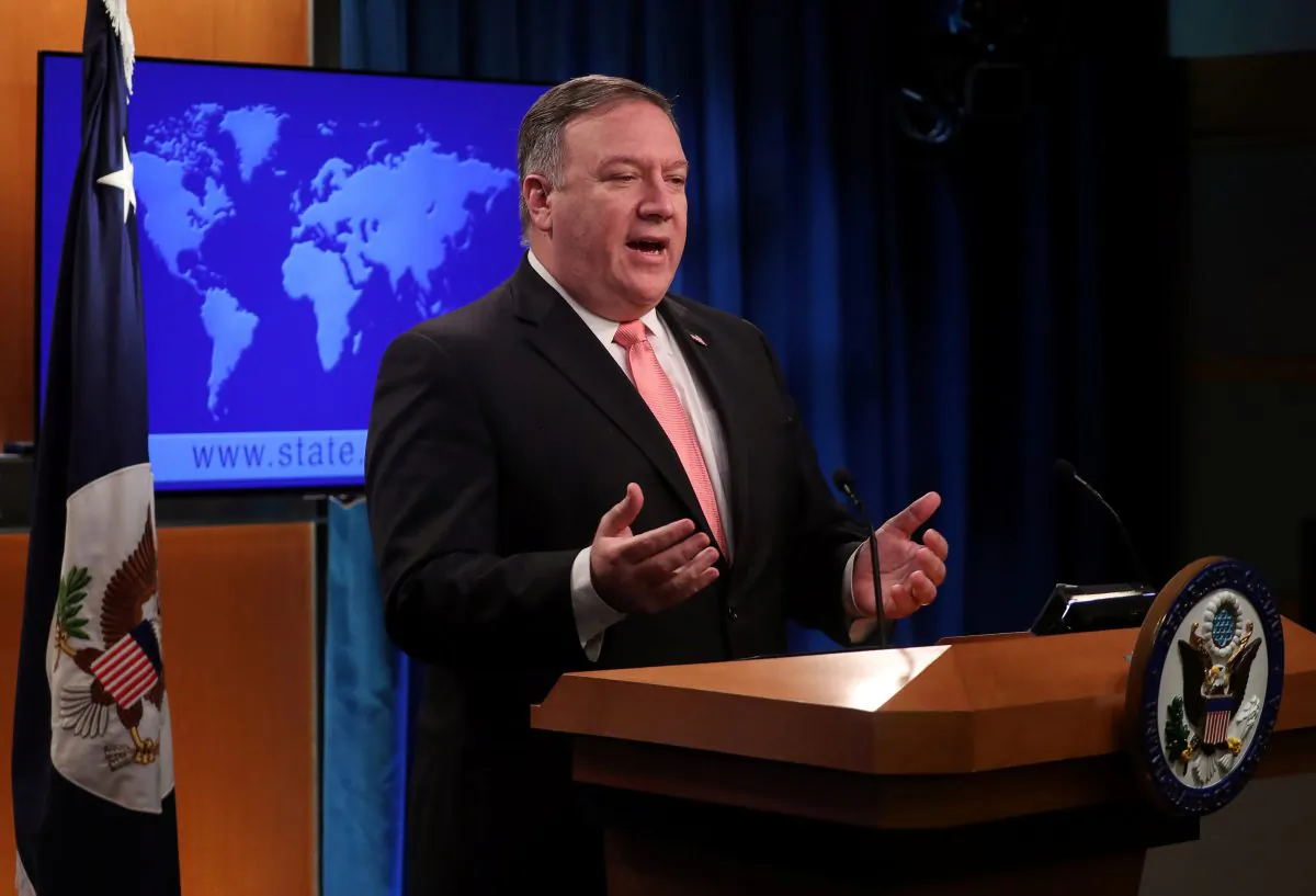 U.S. Secretary of State Mike Pompeo speaks to reporters during a news briefing at the State Department in Washington D.C. on Oct. 23, 2018. (Cathal McNaughton/Reuters)