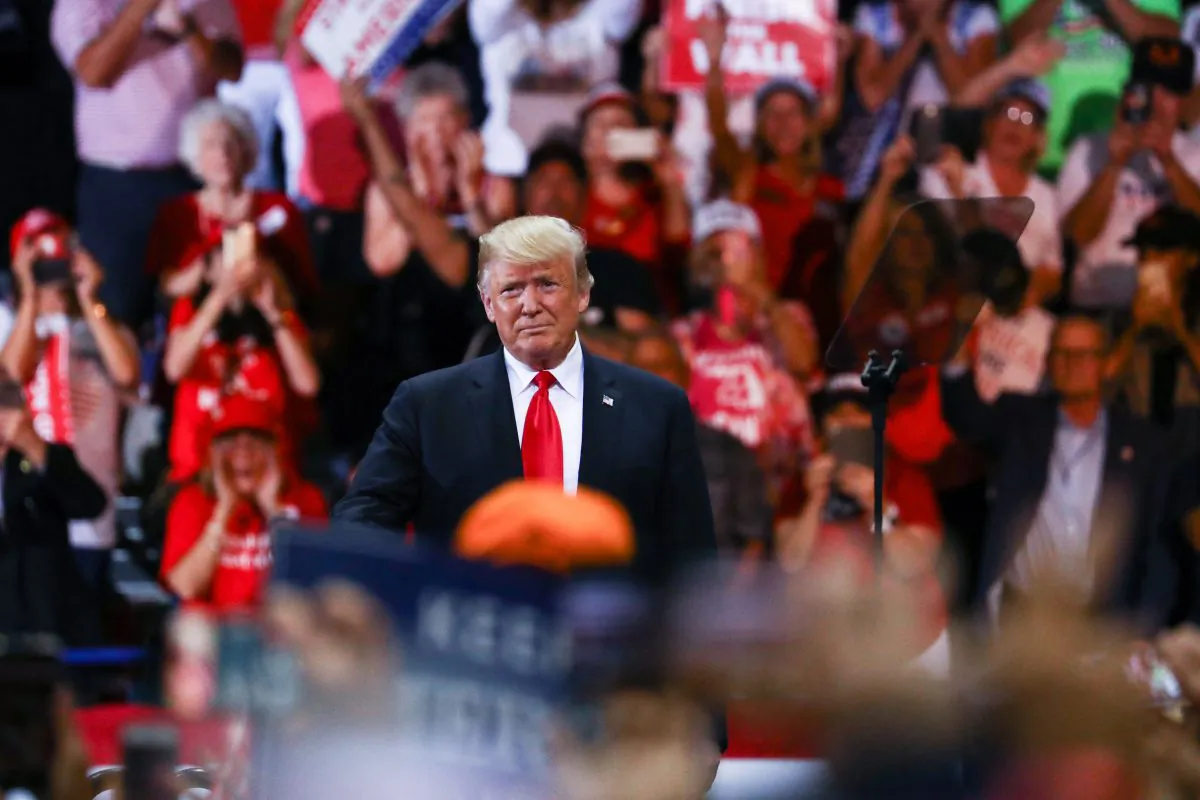 President Donald Trump at a Make America Great Again rally in Fort Myers, Fla., on Oct. 31, 2018. (Charlotte Cuthbertson/The Epoch Times)