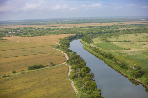 An aerial view of the Rio Grande.