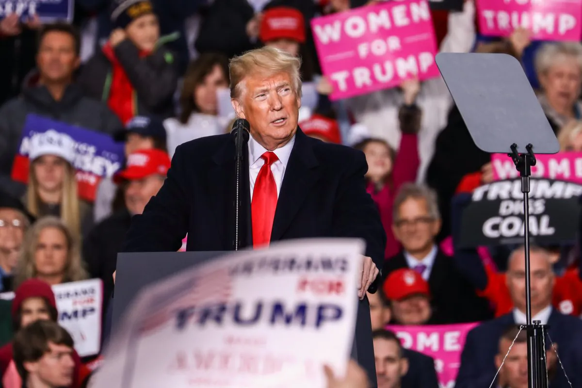 President Donald Trump at a Make America Great Again rally in Huntington, W.Va., on Nov. 2, 2018. (Charlotte Cuthbertson/The Epoch Times)